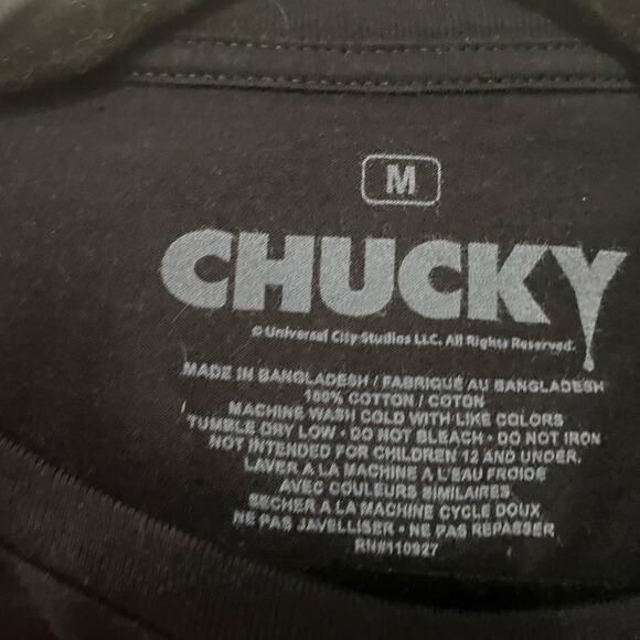 Chucky Men’s Black Short Sleeve Graphic T Shirt Halloween - Picture 4 of 4
